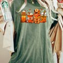 XXL Moss Dark Green Coffee Lover Dog Golden Retriever Halloween Skeleton Western Witch Meme Costume Comfort Colors Tee