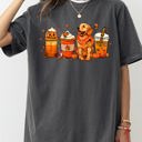 XXL Pepper Dark Gray Coffee Lover Dog Golden Retriever Halloween Skeleton Western Witch Meme Costume Comfort Colors Tee