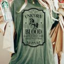  Unicorn Blood Vintage Western Witch Meme Halloween Costume Occult Dark Fantasy Comfort Colors Tee