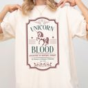 Medium Ivory Cream Unicorn Blood Vintage Western Witch Meme Halloween Costume Occult Dark Fantasy Comfort Colors Tee