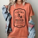Medium Yam Unicorn Blood Vintage Western Witch Meme Halloween Costume Occult Dark Fantasy Comfort Colors Tee