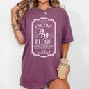 XXL Berry Red Unicorn Blood Vintage Western Witch Meme Halloween Costume Occult Dark Fantasy Comfort Colors Tee