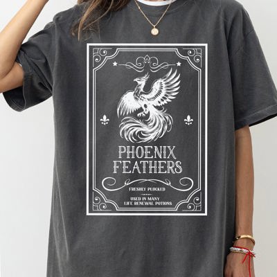 Phoenix Feathers Vintage Western Witch Halloween Costume Artwork Comfort Colors Tee