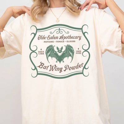 Olde Salem Apothecary Vintage Western Witch Halloween Meme Collection Comfort Colors Tee
