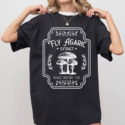 Fly Agaric Vintage Mushroom Western Witch Halloween Meme Costume Comfort Colors Tee