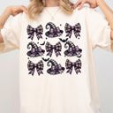 Small Ivory Cream Retro Checkered Bow Coquette Vintage Western Witch Aesthetic Meme Halloween Costume Comfort Colors Tee