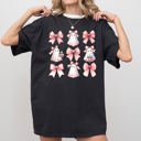 XXXL Black Pink Bow Ghost Coquette Vintage Western Witch Aesthetic Meme Halloween Costume Comfort Colors Tee