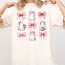 XXXL Ivory Cream Pink Bow Ghost Coquette Vintage Western Witch Aesthetic Meme Halloween Costume Comfort Colors Tee