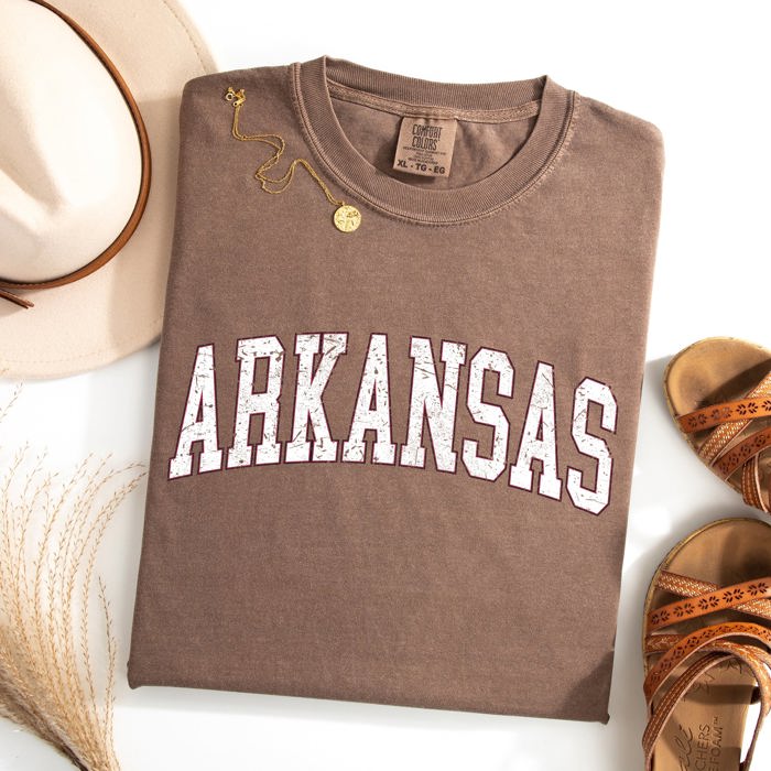 Arkansas Football Game Day Tailgate State Pride Featuring Classic University Heraldry Comfort Colors Tee