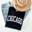 Large Black Chicago Football Big Game Touchdown Tailgate Party University College Comfort Colors Tee