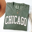 Large Moss Dark Green Chicago Football Big Game Touchdown Tailgate Party University College Comfort Colors Tee