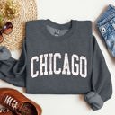 XXXL Dark Gray Heather Chicago Football Spirit For Game Day Tailgating At University College Stadium State Pride Sweatshirt