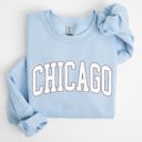 Small Light Blue Chicago Football Spirit For Game Day Tailgating At University College Stadium State Pride Sweatshirt