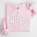 Large Light Pink Chicago Football Spirit For Game Day Tailgating At University College Stadium State Pride Sweatshirt