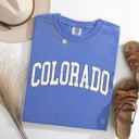 Medium Flo Blue Colorado Football Game Day Tailgate University State College Pride Comfort Colors Tee