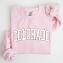 Large Light Pink Colorado Football Game Day Big Game Tailgate Party University College State Sweatshirt
