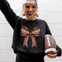 XXXL Black Football Coquette Girly Sports Game Day Big Game Touchdown Tailgate Party Sweatshirt