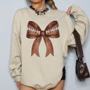 Large Sand Football Coquette Girly Sports Game Day Big Game Touchdown Tailgate Party Sweatshirt