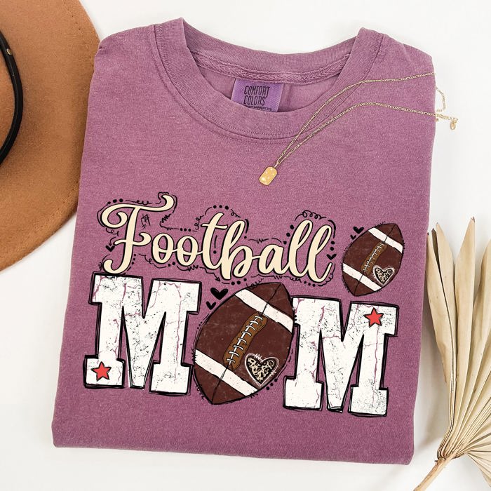 Football Mom Game Day Big Game Tailgate Party Sports Enthusiast Comfort Colors Tee