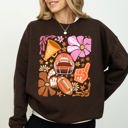  Football Floral Girly Sports Game Day Big Game Touchdown Tailgate Party Sweatshirt