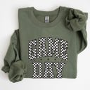  Game Day Checkered Football Tailgate Party Touchdown Sports Big Game Graphic Sweatshirt