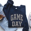  Game Day Checkered Football Tailgate Party Touchdown Sports Big Game Graphic Sweatshirt