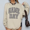 XXL Sand Game Day Checkered Football Tailgate Party Touchdown Sports Big Game Graphic Sweatshirt