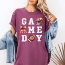 XXL Berry Red Game Day Coquette Ribbon Girly Football Sports Big Game Touchdown Tailgate Party Comfort Colors Tee