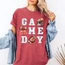 XXL Crimson Red Game Day Coquette Ribbon Girly Football Sports Big Game Touchdown Tailgate Party Comfort Colors Tee