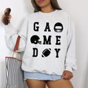Small Ash Light Gray Game Day Football Helmet Tailgate Big Game Celebration Graphic Fan Experience Sweatshirt