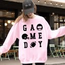 XL Light Pink Game Day Football Helmet Tailgate Big Game Celebration Graphic Fan Experience Sweatshirt
