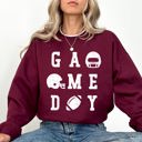 XL Maroon Game Day Football Helmet Tailgate Big Game Celebration Graphic Fan Experience Sweatshirt