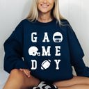 Small Navy Game Day Football Helmet Tailgate Big Game Celebration Graphic Fan Experience Sweatshirt