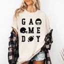 XXL Ivory Cream Game Day Football Helmet Tailgate Party Touchdown Big Game Sports Fan Edition Comfort Colors Tee