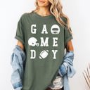 XXXL Moss Dark Green Game Day Football Helmet Tailgate Party Touchdown Big Game Sports Fan Edition Comfort Colors Tee