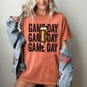  Game Day Lightning Bolt Football Graphic Design For Tailgate Party Theme Comfort Colors Tee