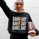 XXL Black Game Day Lightning Bolt Football Sports Big Game Touchdown Tailgate Party Sweatshirt