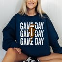 XXXL Navy Game Day Lightning Bolt Football Sports Big Game Touchdown Tailgate Party Sweatshirt