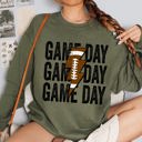 XL Military Green Game Day Lightning Bolt Football Sports Big Game Touchdown Tailgate Party Sweatshirt