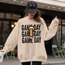 Large Sand Game Day Lightning Bolt Football Sports Big Game Touchdown Tailgate Party Sweatshirt