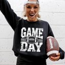 XXL Black Game Day Varsity Football Tailgate Party Big Game Touchdown Celebration Sweatshirt