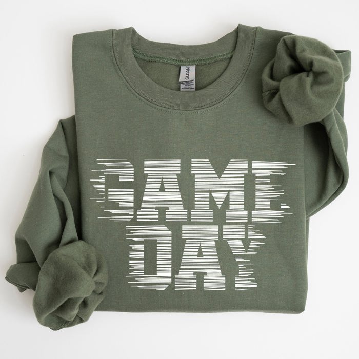Game Day Vintage Football Sports Big Game Touchdown Tailgate Party Crew Sweatshirt