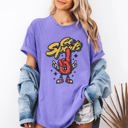 Large Violet Purple Go Sports Foam Finger Funny Tailgate Party Game Day Football Baseball Soccer Fan Comfort Colors Tee