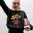XL Black Go Sports Foam Finger Funny Football Baseball Soccer Basketball Tailgate Party Sweatshirt