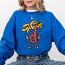 Large Royal Blue Go Sports Foam Finger Funny Football Baseball Soccer Basketball Tailgate Party Sweatshirt
