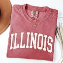 Medium Crimson Red Illinois Football Tailgate Party Big Game State Pride University College Comfort Colors Tee