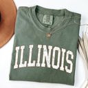 Small Moss Dark Green Illinois Football Tailgate Party Big Game State Pride University College Comfort Colors Tee