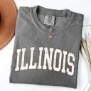 Medium Pepper Dark Gray Illinois Football Tailgate Party Big Game State Pride University College Comfort Colors Tee