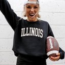 Small Black Illinois Football Game Day Tailgate Party Big Game State University Pride Sweatshirt