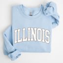 XXL Light Blue Illinois Football Game Day Tailgate Party Big Game State University Pride Sweatshirt